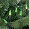 50ct. Opaque Green Mini Christmas String Lights with Black Wire